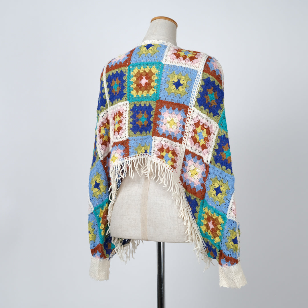 ボヘミアンフローラルポンチョ (8230826967172)