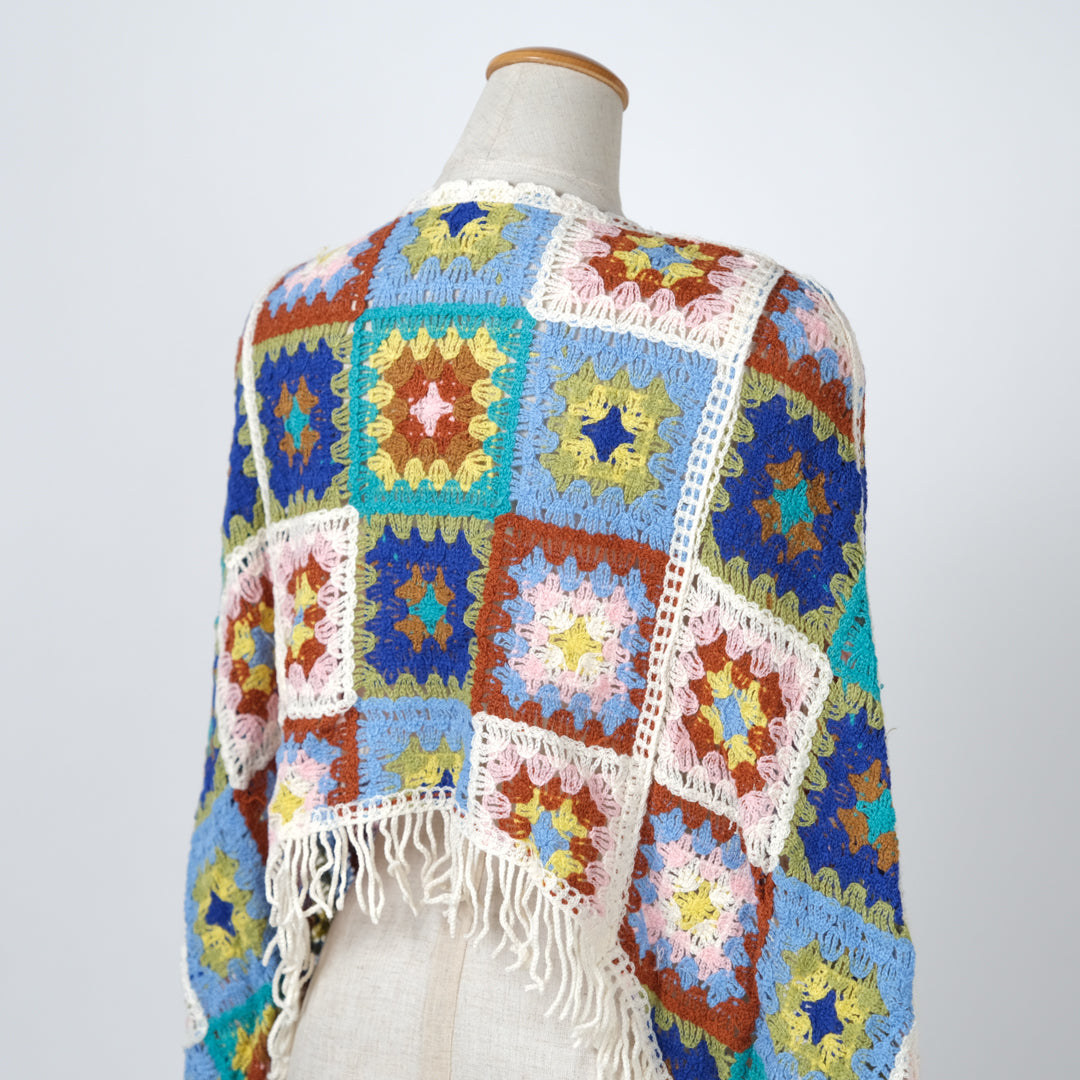 ボヘミアンフローラルポンチョ (8230826967172)