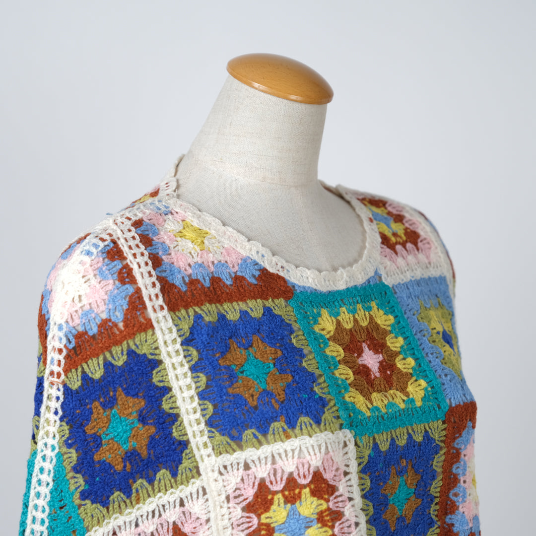 ボヘミアンフローラルポンチョ (8230826967172)