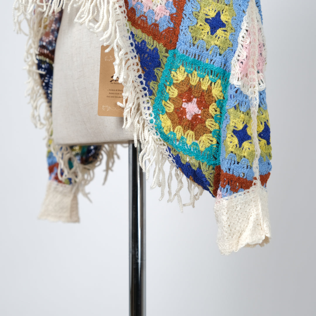 ボヘミアンフローラルポンチョ (8230826967172)