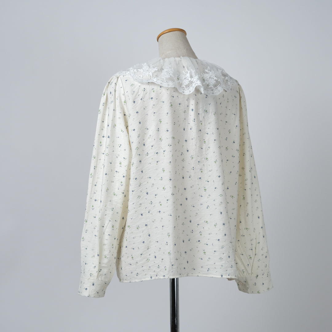 レース襟リボンブラウス (8230841090180)