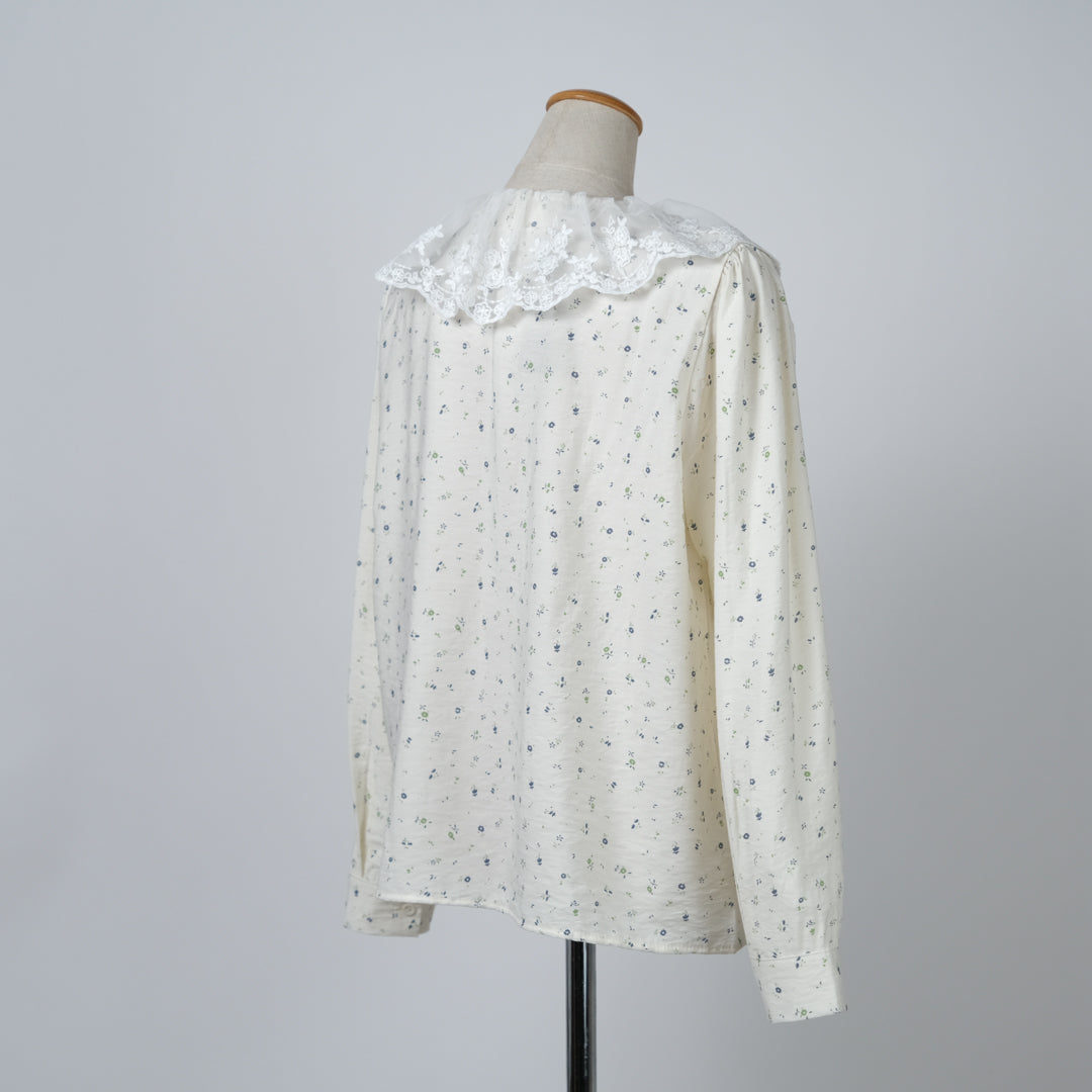 レース襟リボンブラウス (8230841090180)