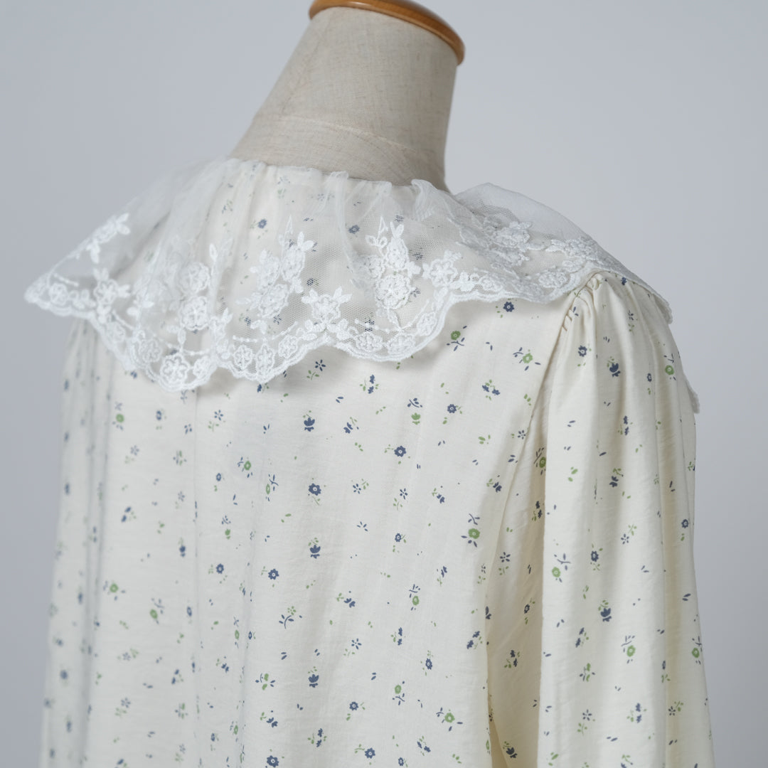 レース襟リボンブラウス (8230841090180)