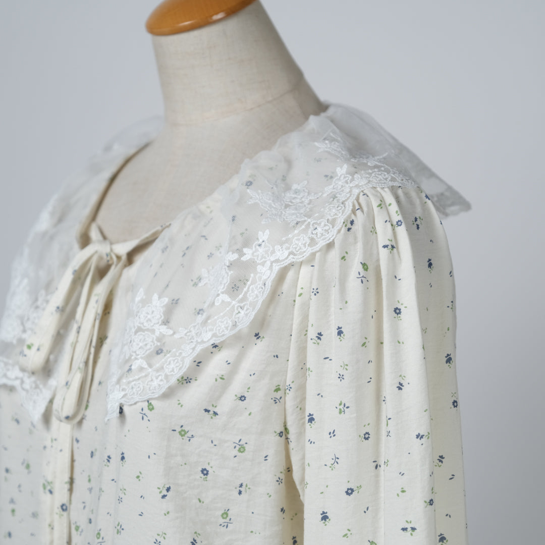 レース襟リボンブラウス (8230841090180)