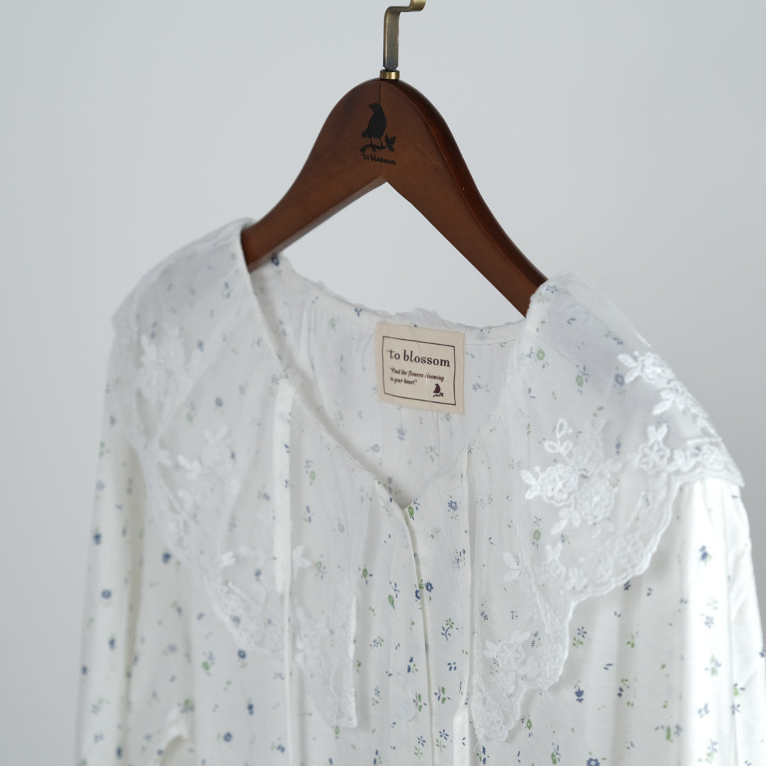 レース襟リボンブラウス (8230841090180)