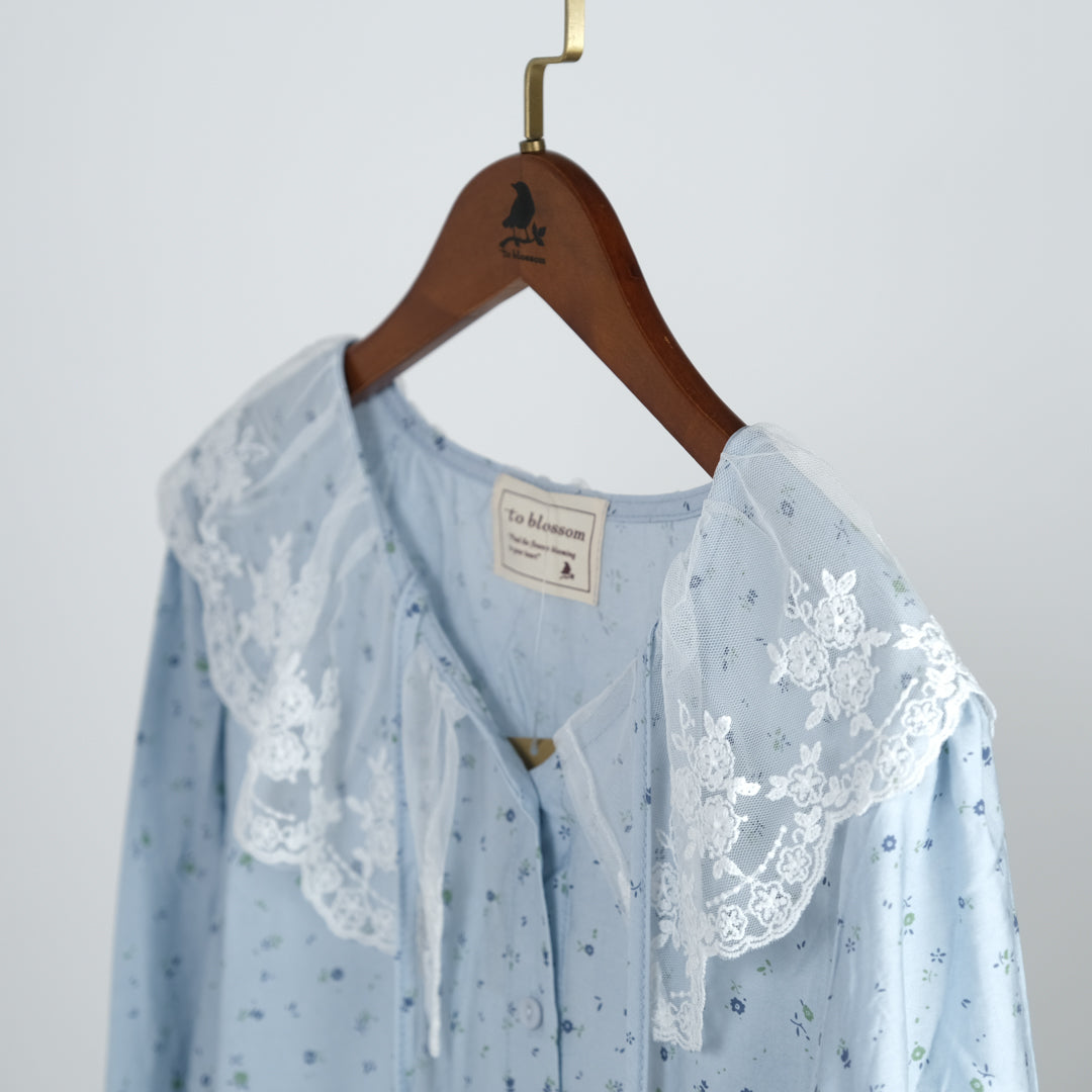 レース襟リボンブラウス (8230841090180)