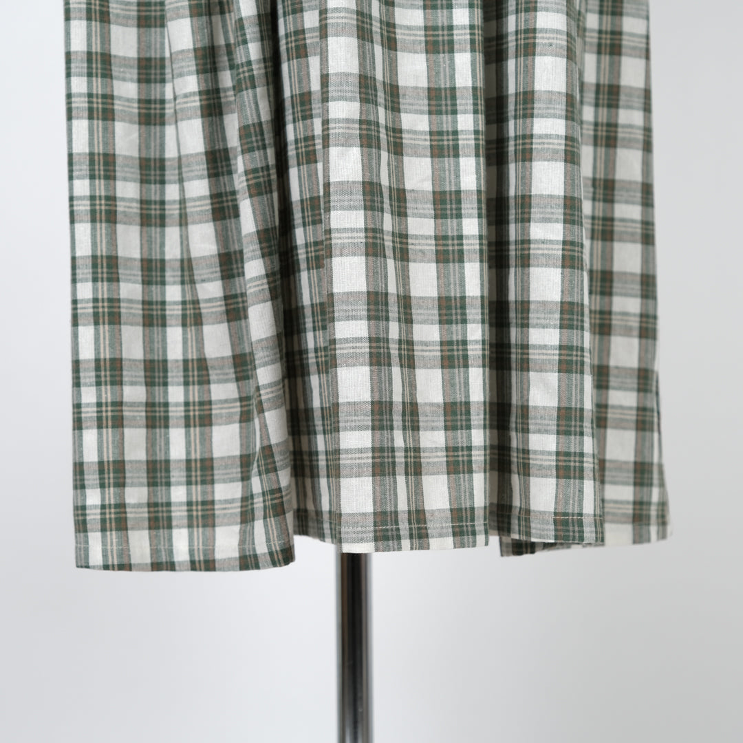 チェックでかポケットブラウスワンピース (8229234540676)