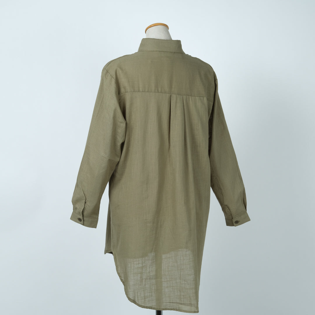 小鳥刺しゅうロングブラウス (8234265116804)