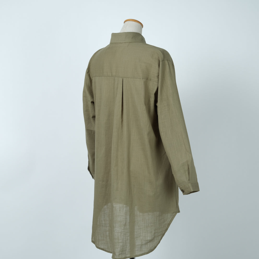 小鳥刺しゅうロングブラウス (8234265116804)