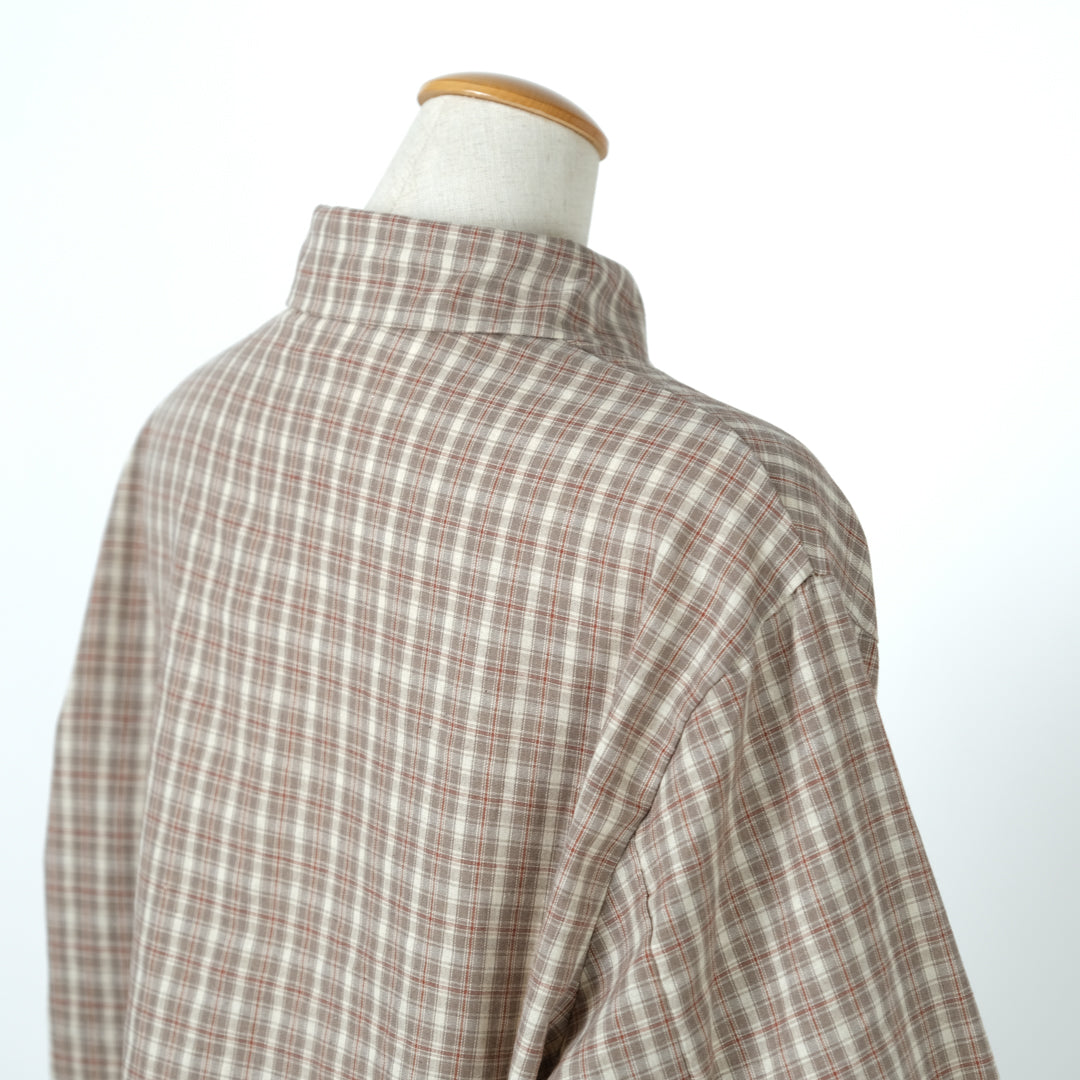 チェック三角ポケットブラウス (8234269704324)