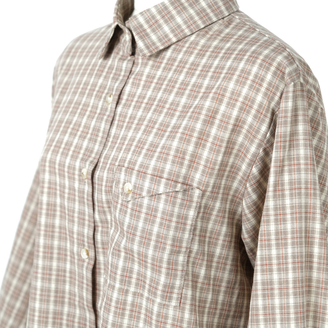 チェック三角ポケットブラウス (8234269704324)