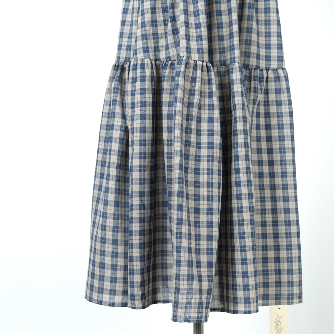 コクーンチェックスカート (9995995807876)