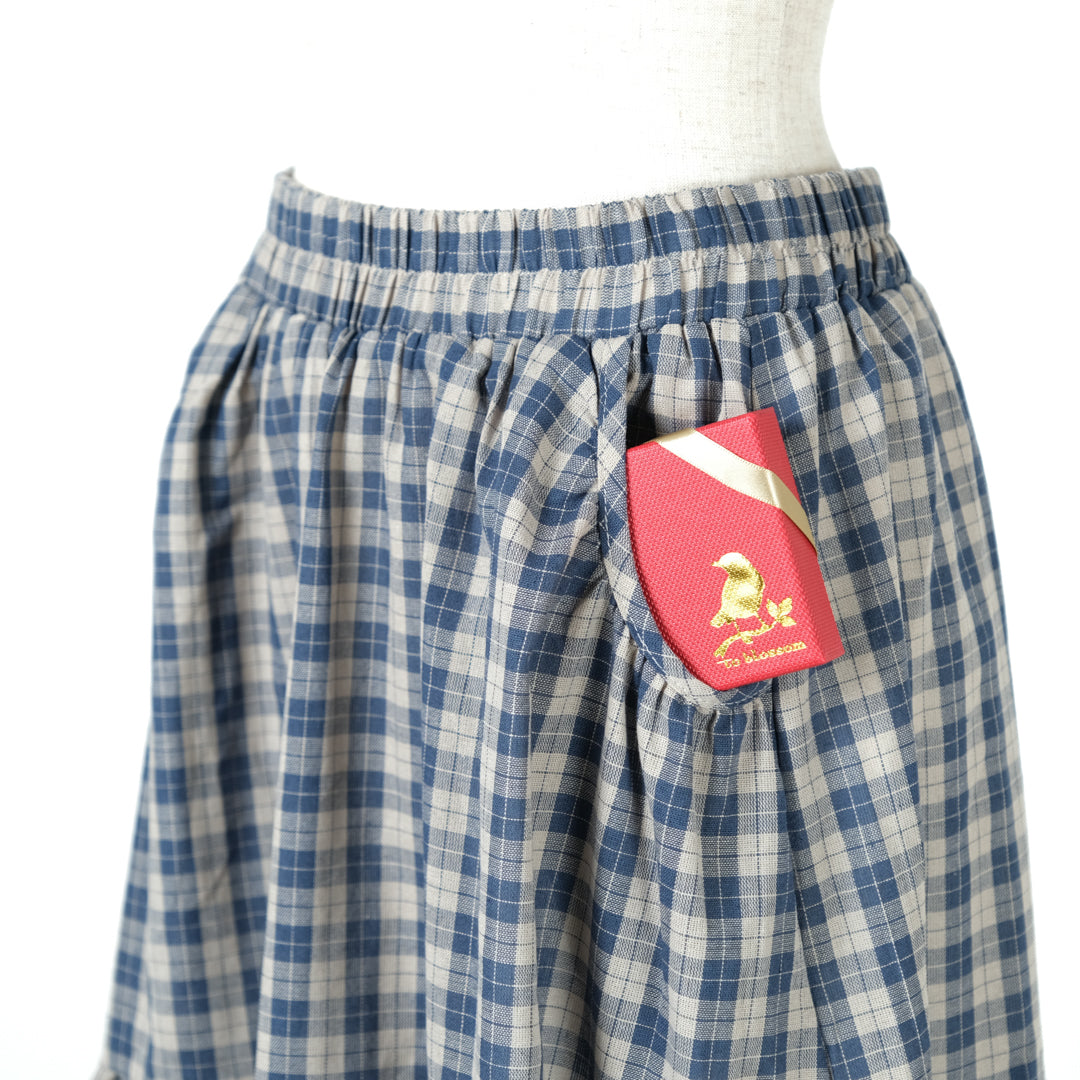 コクーンチェックスカート (9995995807876)