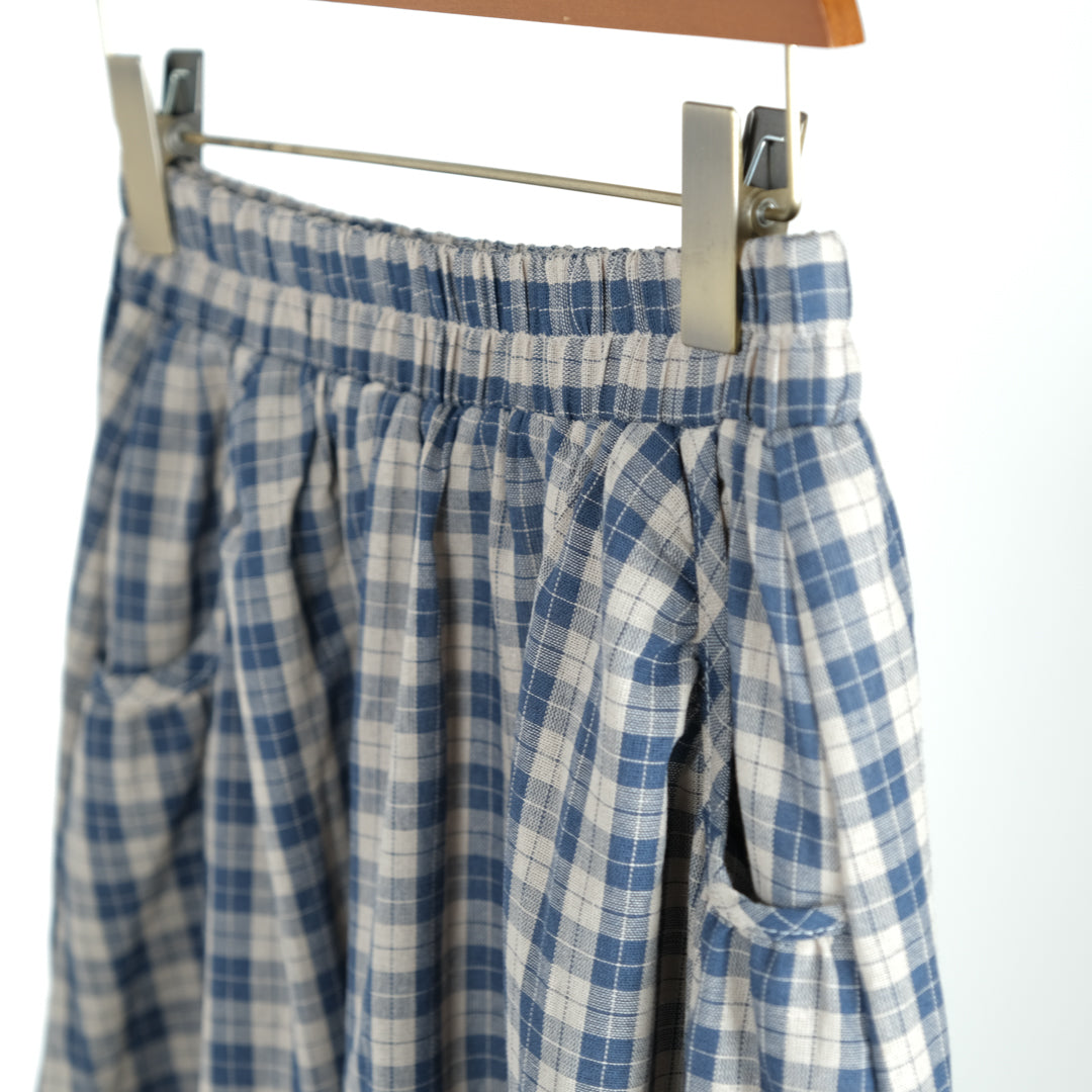 コクーンチェックスカート (9995995807876)