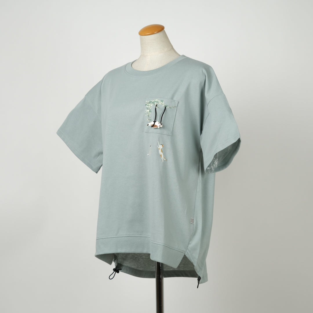 ブランコ猫裾ドロストプルオーバー (9995996954756)