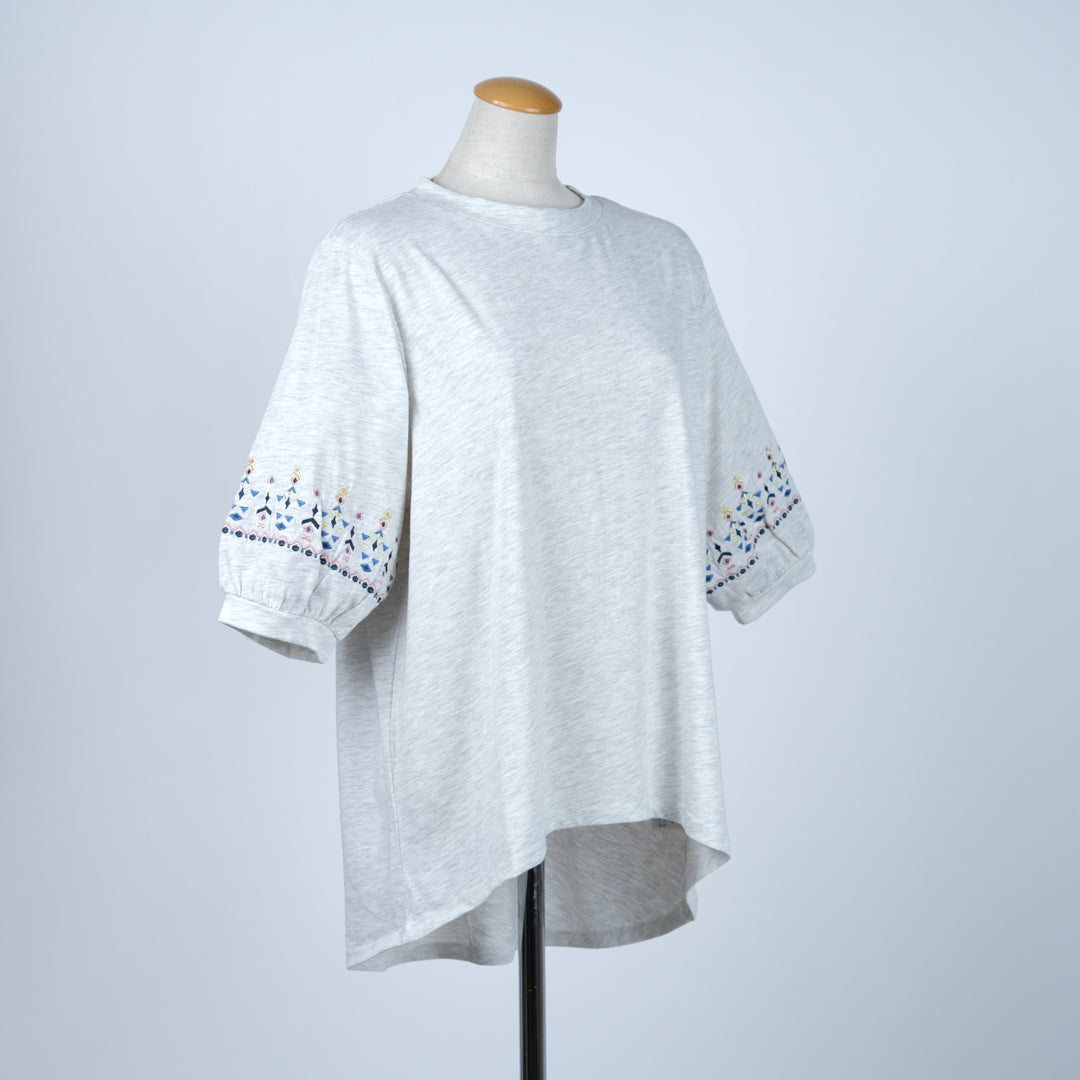 袖刺しゅうプルオーバー (9998350844036)