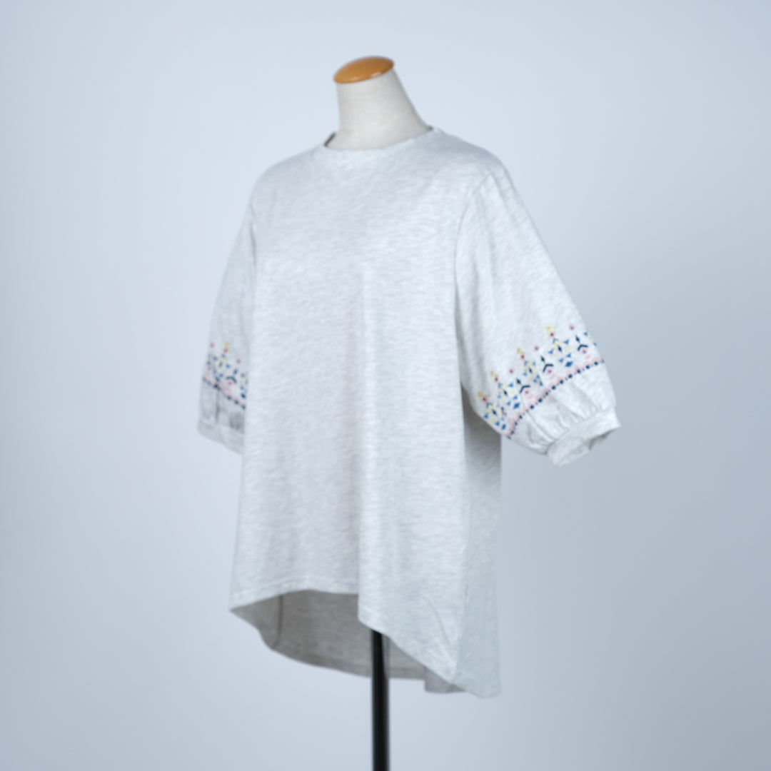 袖刺しゅうプルオーバー (9998350844036)