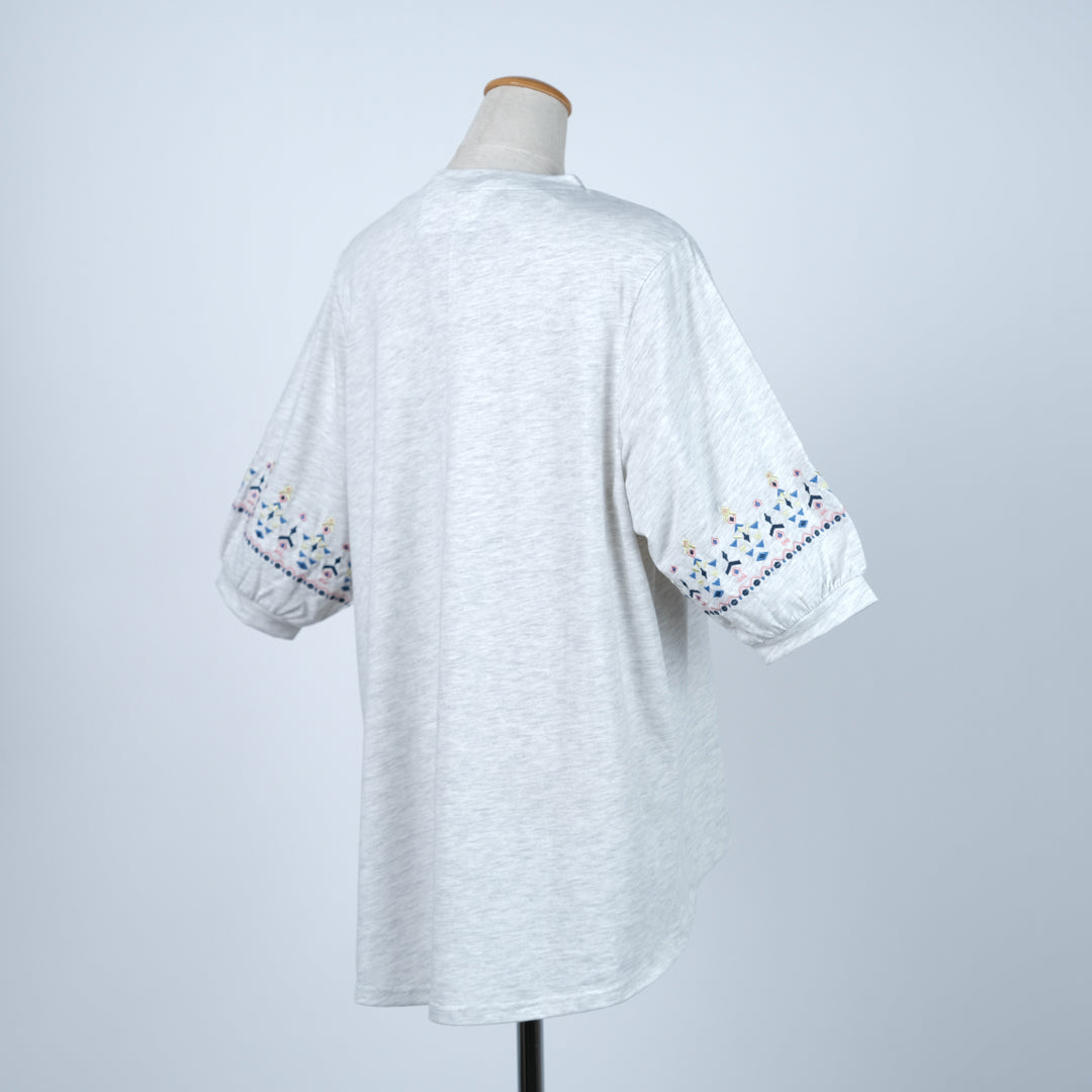 袖刺しゅうプルオーバー (9998350844036)