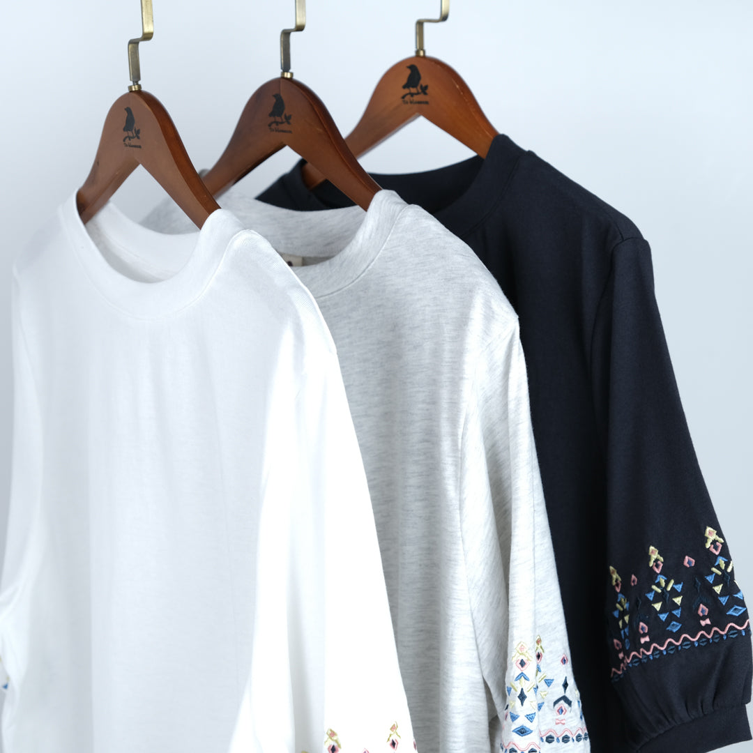 袖刺しゅうプルオーバー (9998350844036)