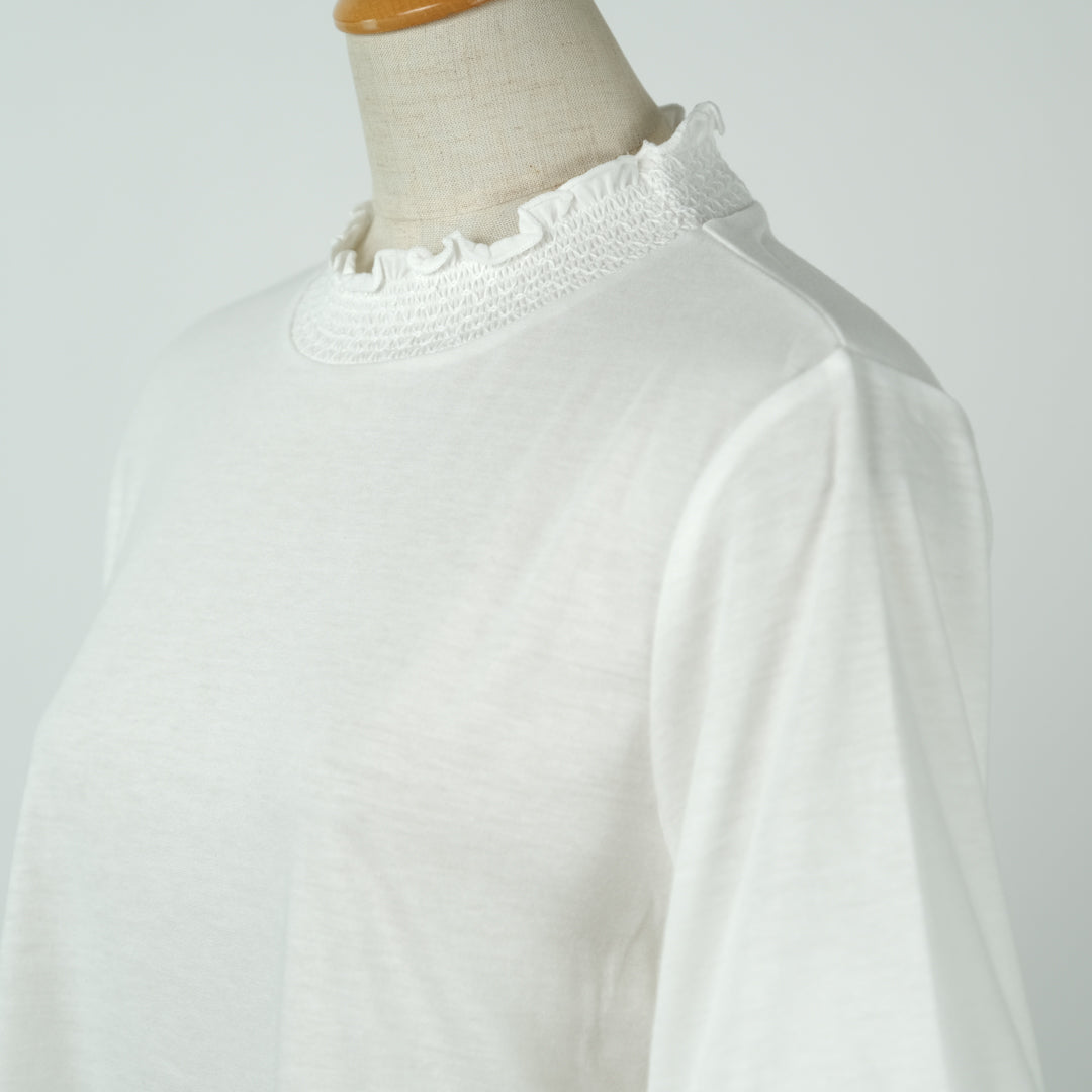 シャーリング襟6分プルオーバー (9999865610372)