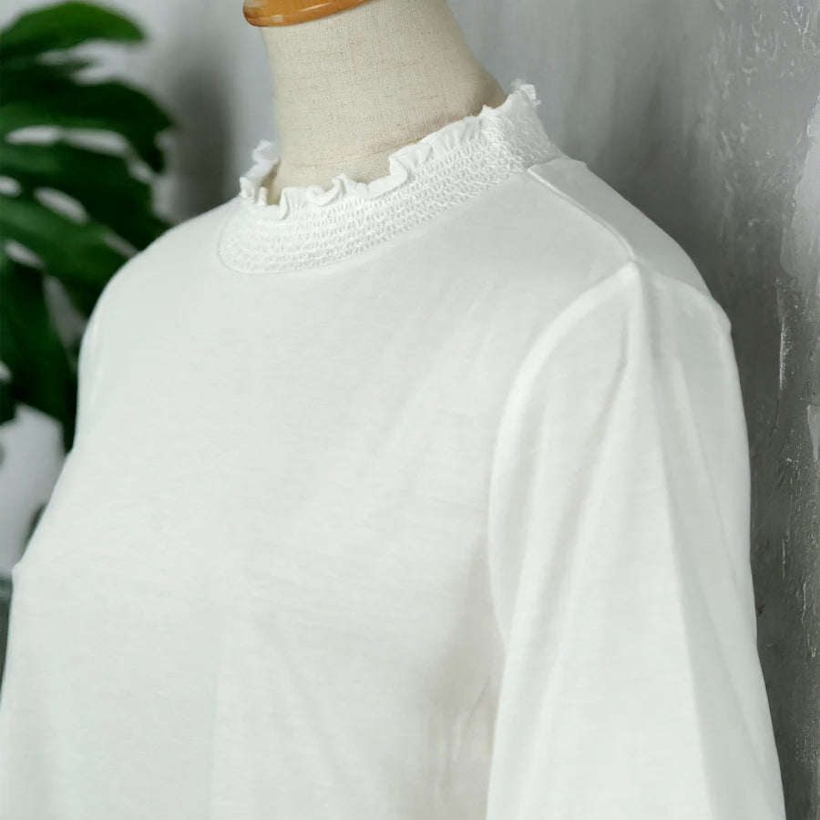 シャーリング襟6分プルオーバー (9999865610372)