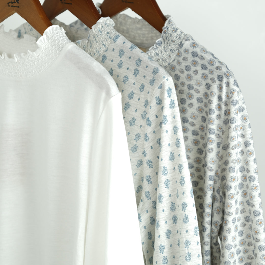 シャーリング襟6分プルオーバー (9999865610372)