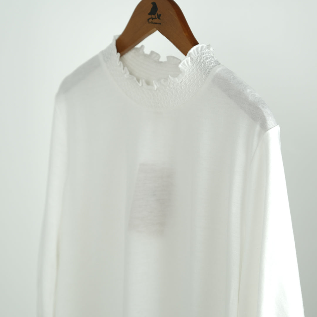 シャーリング襟6分プルオーバー (9999865610372)