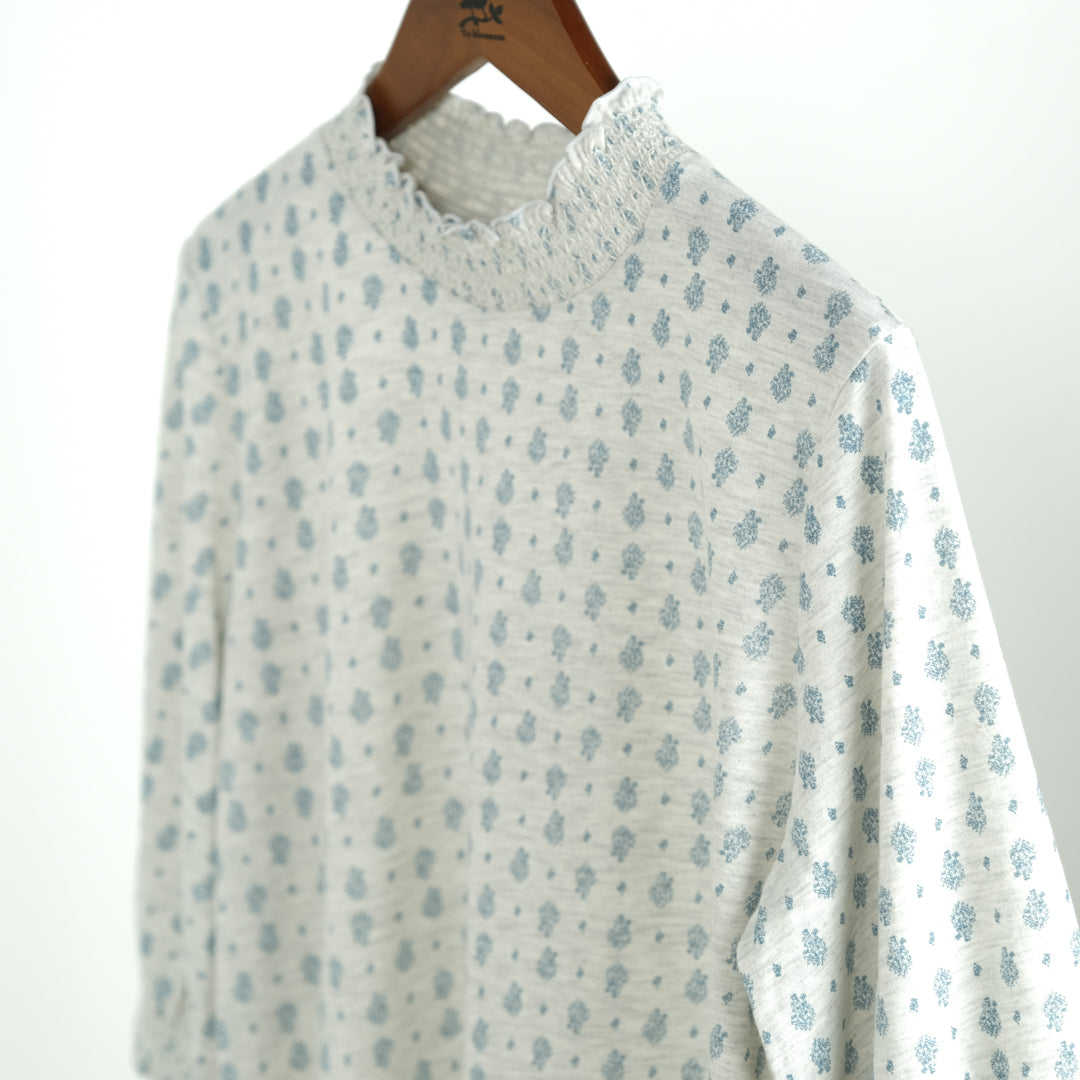 シャーリング襟6分プルオーバー (9999865610372)