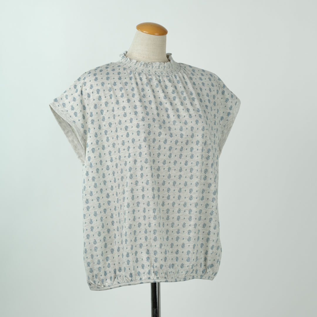 シャーリング襟袖なしプルオーバー (9999866265732)