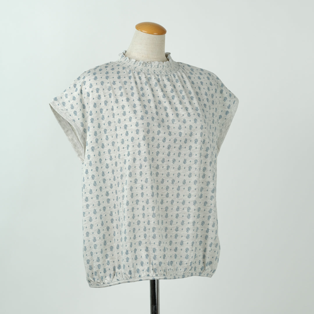 シャーリング襟袖なしプルオーバー (9999866265732)