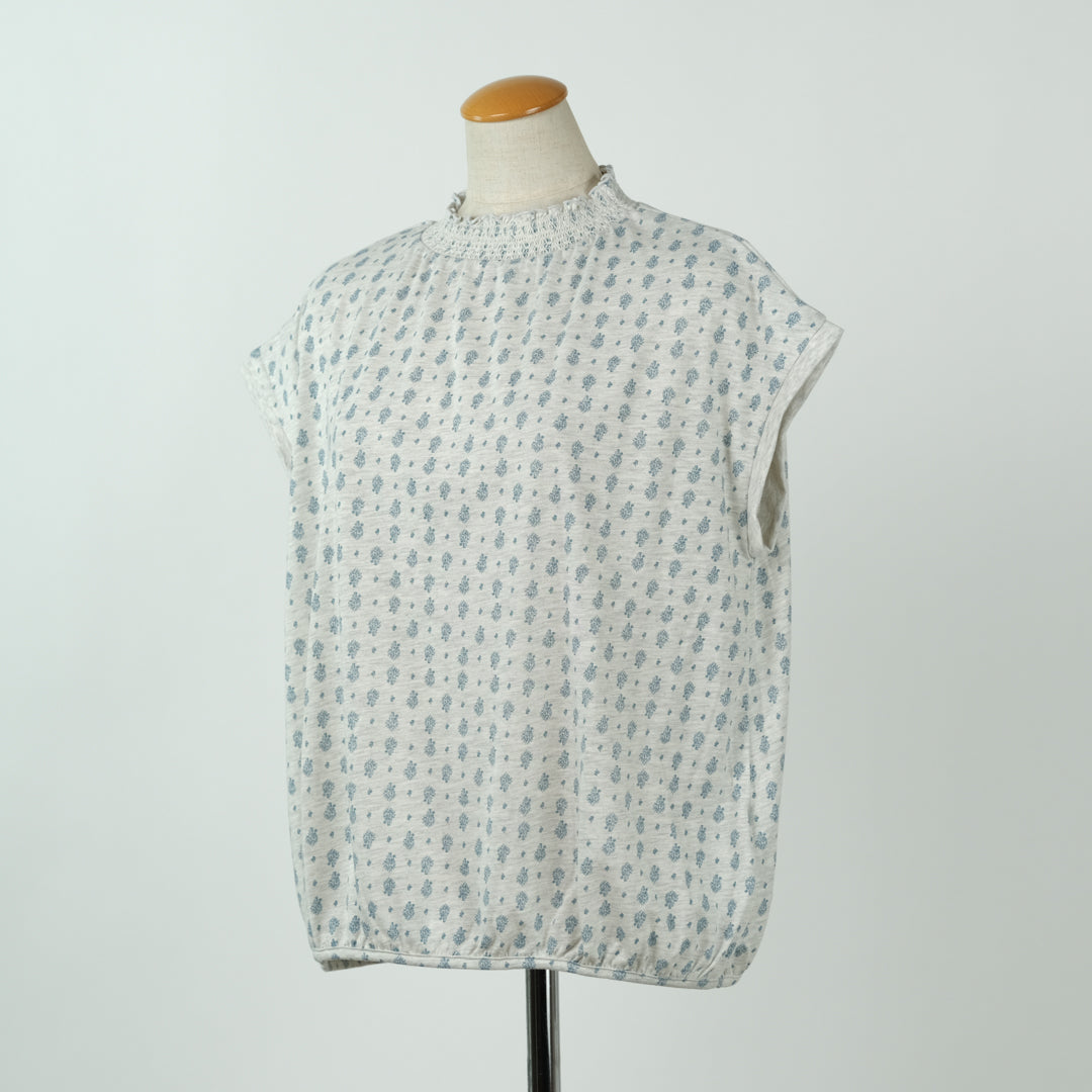 シャーリング襟袖なしプルオーバー (9999866265732)