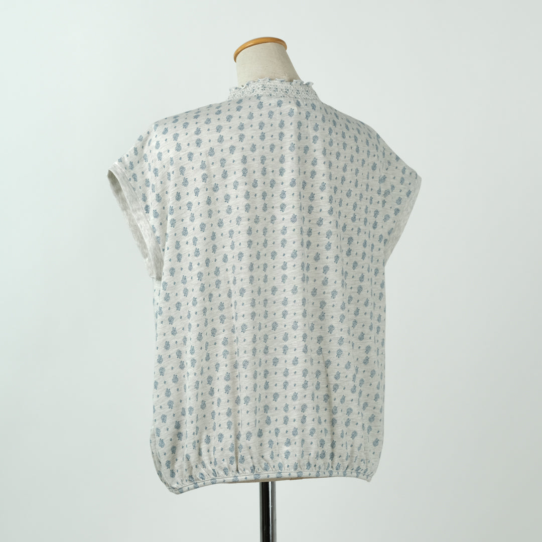 シャーリング襟袖なしプルオーバー (9999866265732)