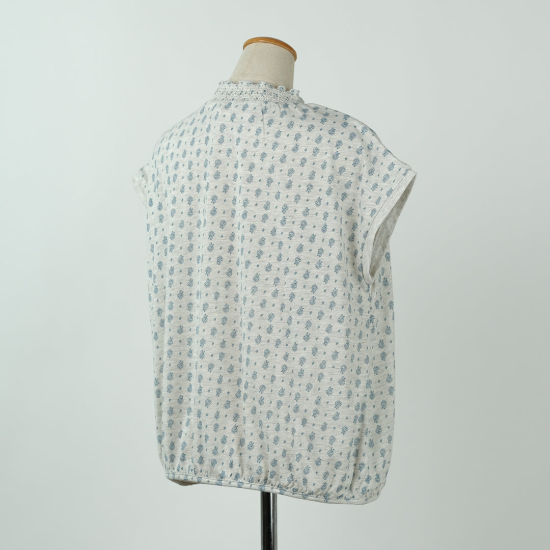 シャーリング襟袖なしプルオーバー (9999866265732)