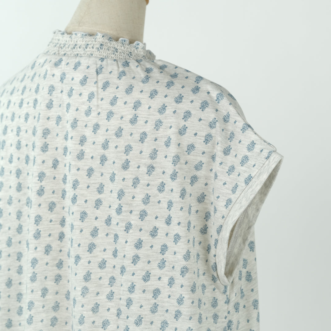 シャーリング襟袖なしプルオーバー (9999866265732)