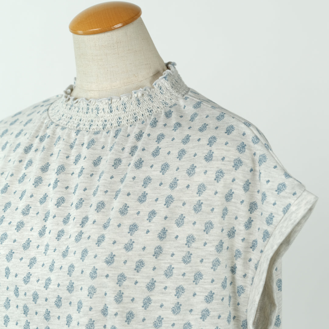 シャーリング襟袖なしプルオーバー (9999866265732)