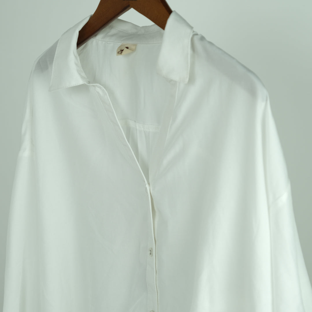 ソフトワッシャータケノコ七分袖ブラウス (10000615374980)