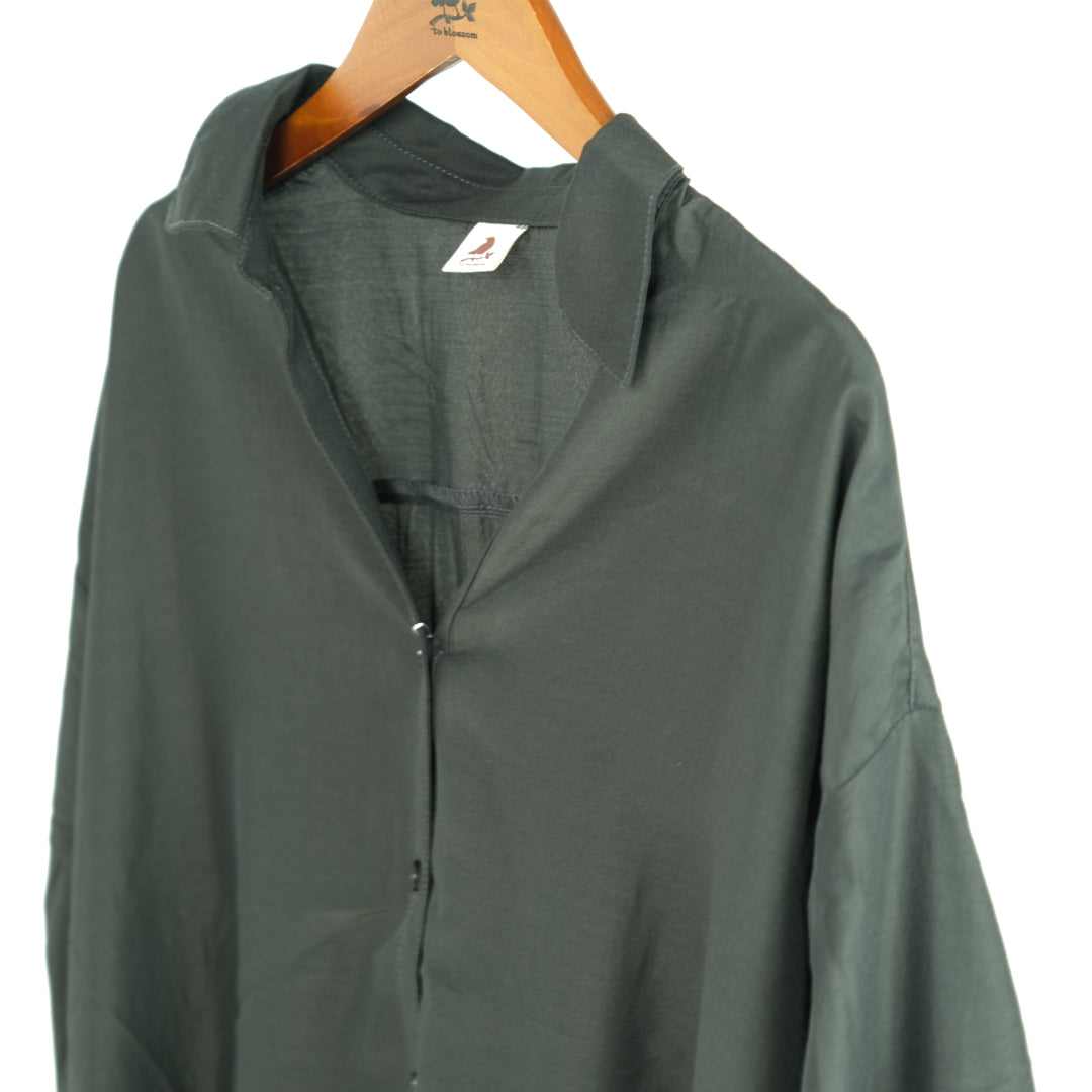 ソフトワッシャータケノコ七分袖ブラウス (10000615374980)