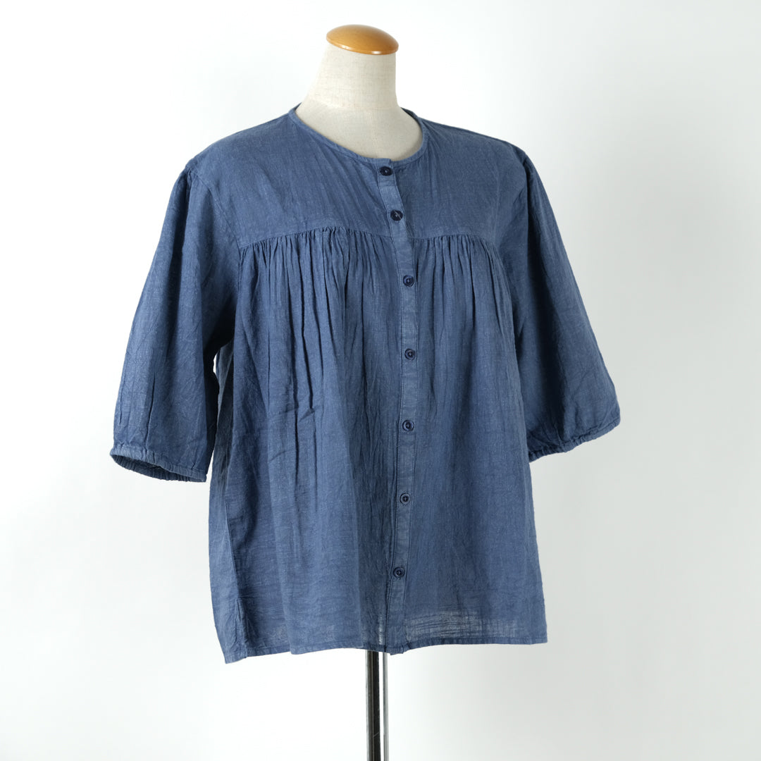 ピグメント染ギャザーブラウス (10000585588868)