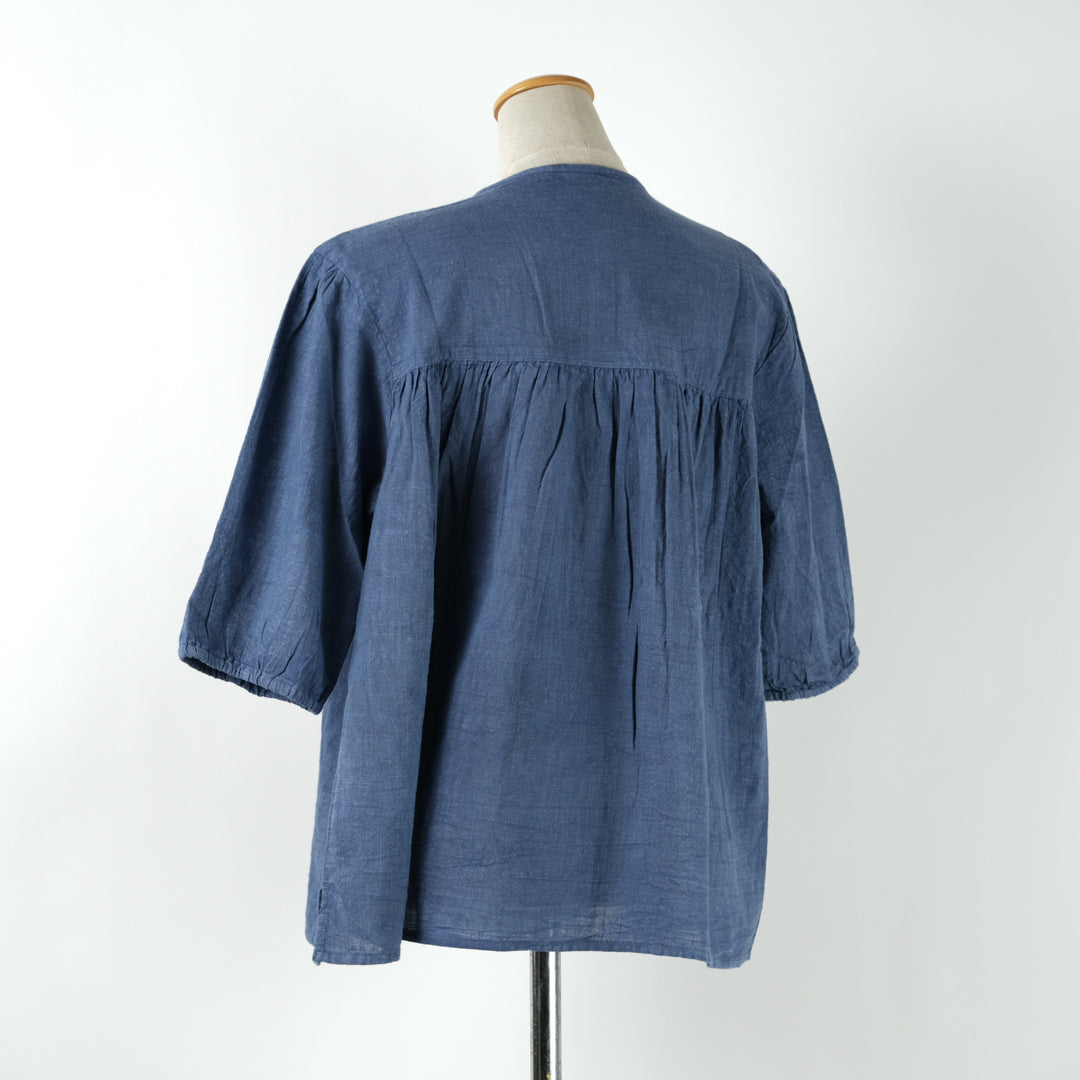 ピグメント染ギャザーブラウス (10000585588868)