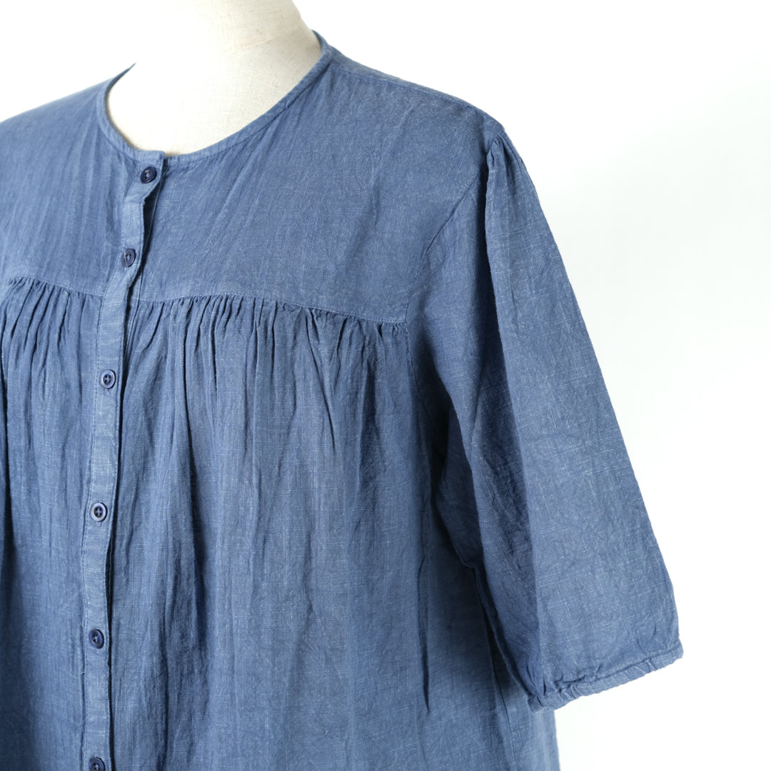 ピグメント染ギャザーブラウス (10000585588868)