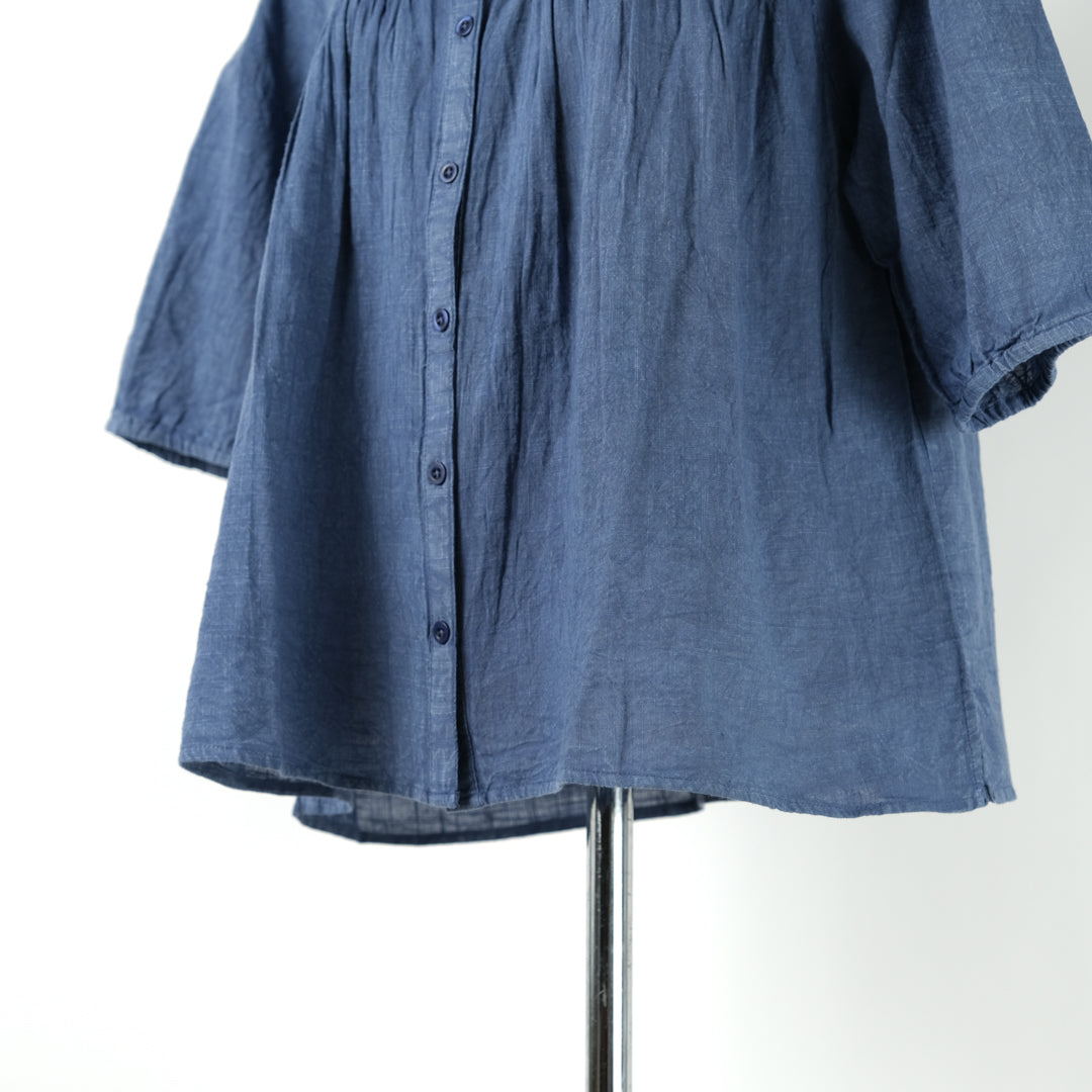 ピグメント染ギャザーブラウス (10000585588868)