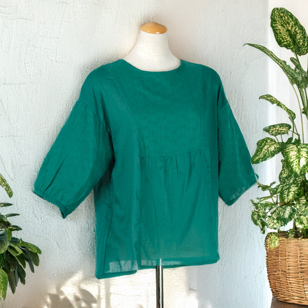 刺しゅう入り切替ブラウス (10000588570756)