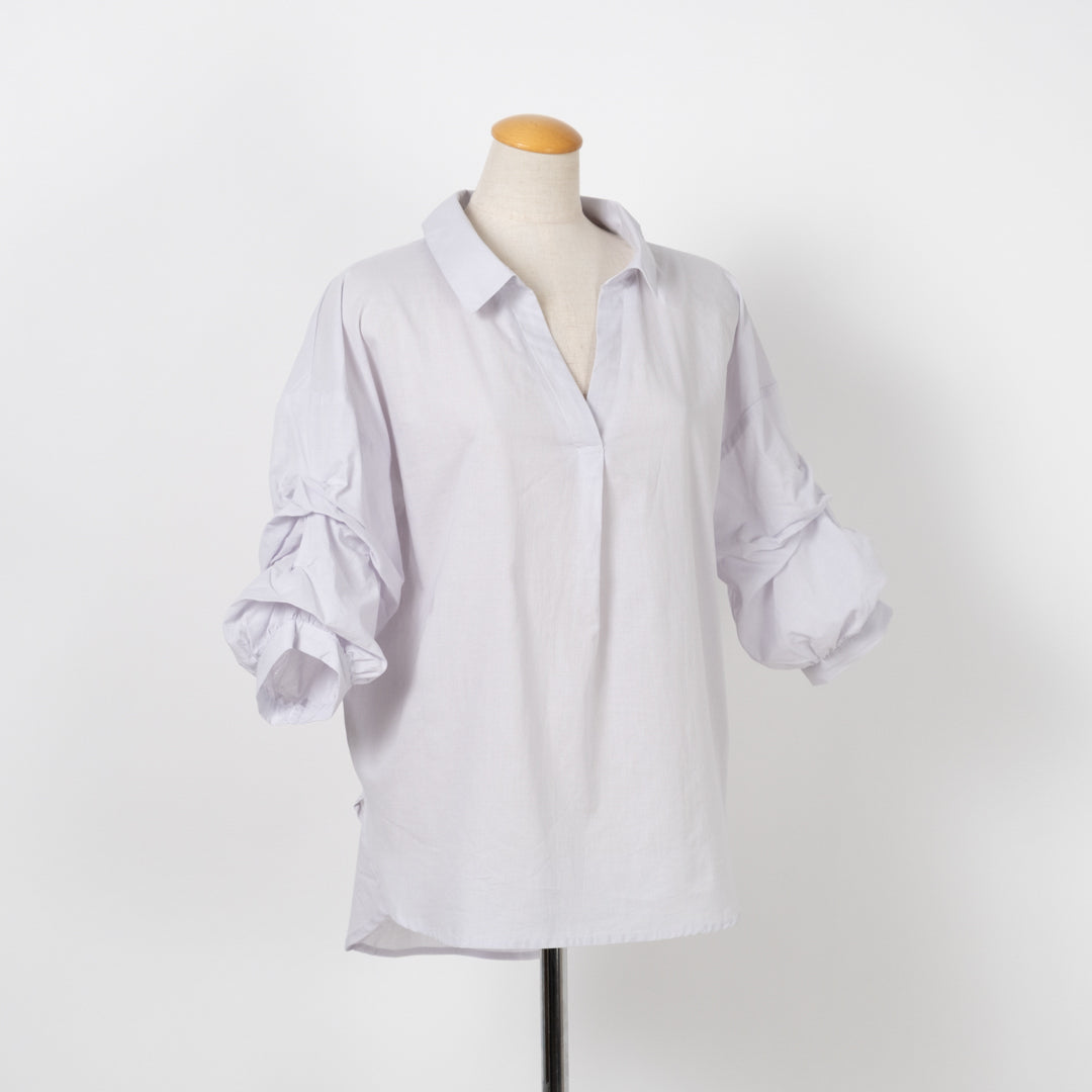 袖タックスキッパーブラウス (10015721062532)