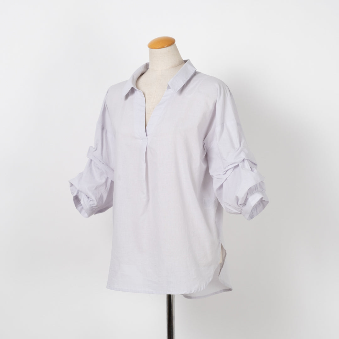 袖タックスキッパーブラウス (10015721062532)