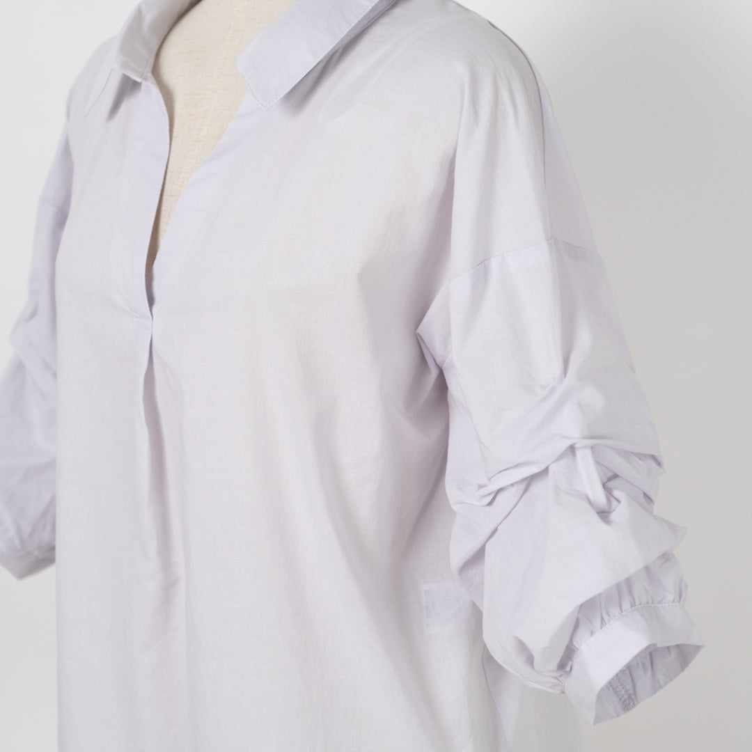 袖タックスキッパーブラウス (10015721062532)