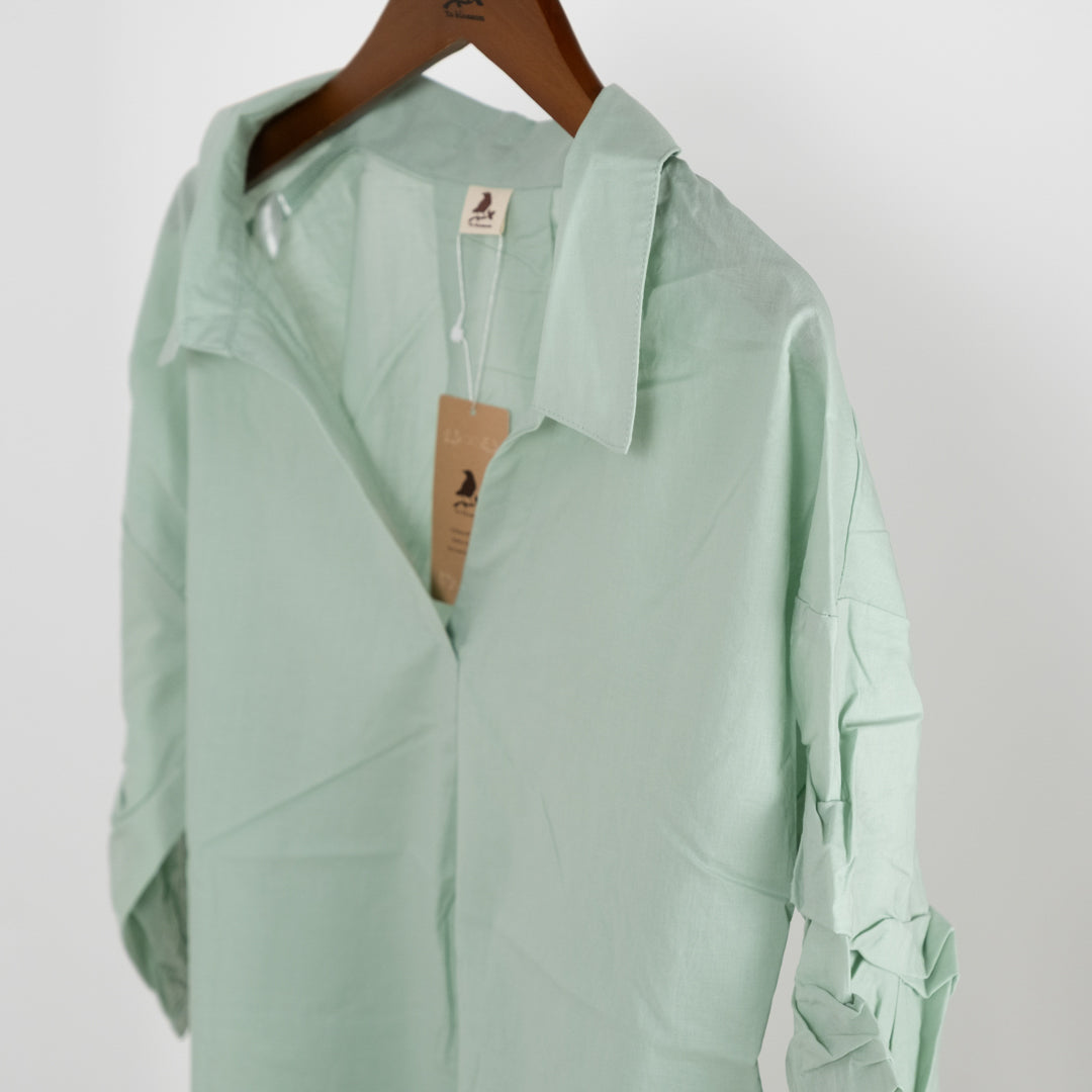 袖タックスキッパーブラウス (10015721062532)