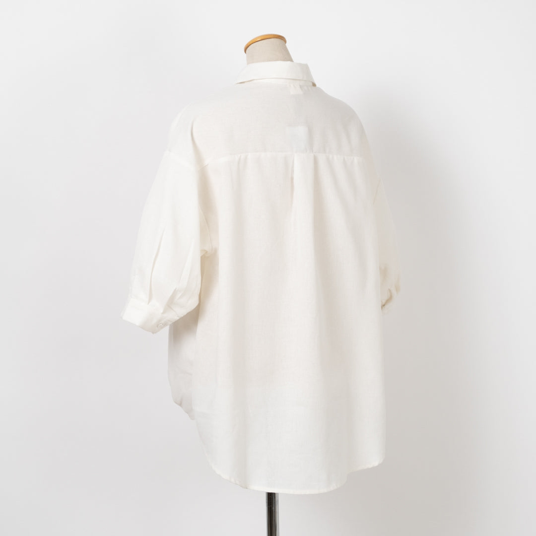 ティーカップ猫刺しゅうタケノコブラウス (10015737446532)