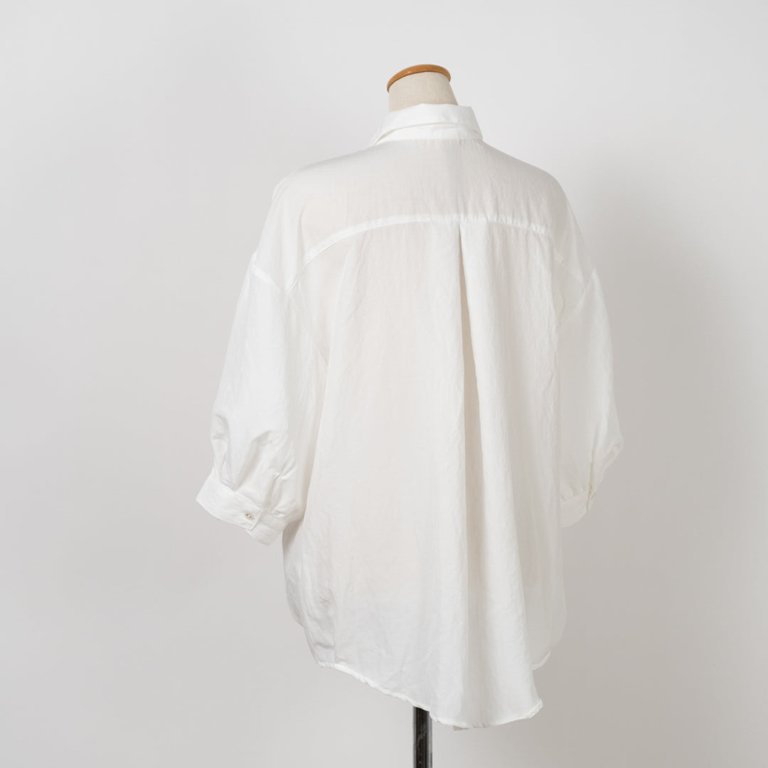 胸刺しゅうタケノコ七分ブラウス (10015762972804)