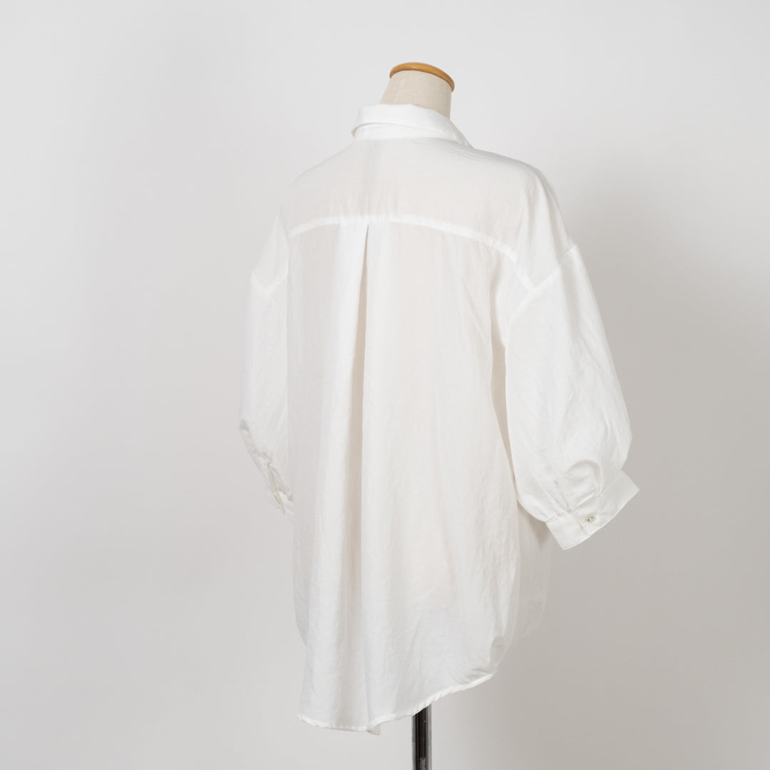 胸刺しゅうタケノコ七分ブラウス (10015762972804)