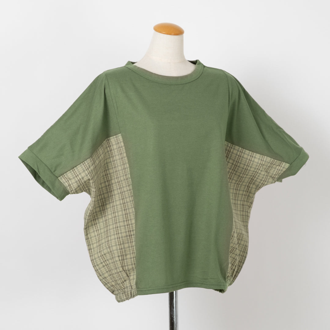 脇チェックドルマンプルオーバー (10020841029764)